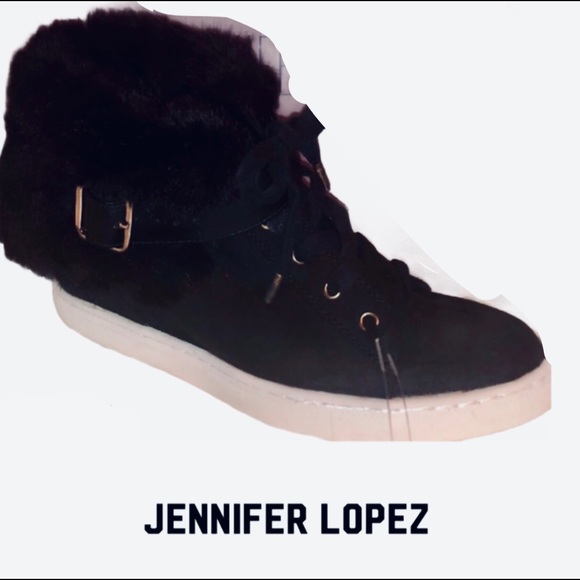 Jennifer Lopez Shoes - JLo JENNIFER LOPEZ WHITNEE FUR HIGHTOP SNEAKER